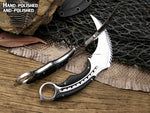 LCM66 Mirror light scorpion claw knife outdoor camping jungle survival battle karambit Fixed blade hunting knives self defense