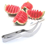 Stainless Steel Watermelon Slicer Fruit Knife Cutter And Ice Cream Ballers Melon Scoop Double Size Spoon Set Kitchen Tools 