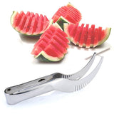 Stainless Steel Watermelon Slicer Fruit Knife Cutter And Ice Cream Ballers Melon Scoop Double Size Spoon Set Kitchen Tools