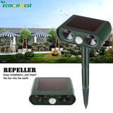 Outdoor Waterproof Solar Power Ultrasonic Animal Pest Mouse Repeller PIR Sensor Garden Cat Dog Fox Repellent Keep Animals Away