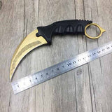 CS GO Counter Strike claw Karambit Knife Neck Knife with Sheath Tiger Tooth Real game Knife rainbow camping fix blade knife