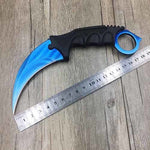 CS GO Counter Strike claw Karambit Knife Neck Knife with Sheath Tiger Tooth Real game Knife rainbow camping fix blade knife