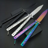 Butterfly in Knife Fly Dragon Coated Training Folding Knife Butterfly Not Sharp Butterfly No Edge Gift Practice Tools 