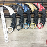 CS GO Counter Strike claw Karambit Knife Neck Knife with Sheath Tiger Tooth Real game Knife rainbow camping fix blade knife