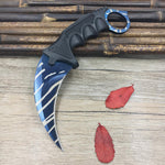 CS GO Counter Strike claw Karambit Knife Neck Knife with Sheath Tiger Tooth Real game Knife rainbow camping fix blade knife