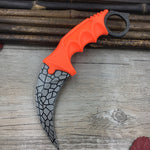 Sharp CS GO Counter Strike claw Karambit Knife Neck Knife with Sheath Tiger Tooth Real game Knife Damascus coating camping knife