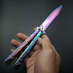 Butterfly in Knife Fly Dragon Coated Training Folding Knife Butterfly Not Sharp Butterfly No Edge Gift Practice Tools