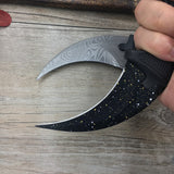 Sharp CS GO Counter Strike claw Karambit Knife Neck Knife with Sheath Tiger Tooth Real game Knife Damascus coating camping knife