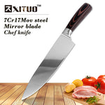 XITUO Sharp multi japan kitchen knife 8"inch chef knife 7CR17Mov stainless steel Santoku knives meat cleaver kitchen accessories