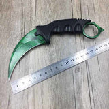 CS GO Counter Strike claw Karambit Knife Neck Knife with Sheath Tiger Tooth Real game Knife rainbow camping fix blade knife