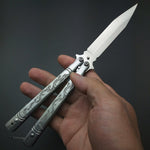 Butterfly in Knife Fly Dragon Coated Training Folding Knife Butterfly Not Sharp Butterfly No Edge Gift Practice Tools