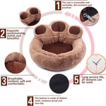 Warm Cotton Cat Dog Sofa Nest Basket Soft Pet Sofa Mat Bear Claw Shape Pet Dog Cat Bed for Small Dogs Cats Puppy Pet Accessories