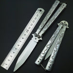 Butterfly in Knife Fly Dragon Coated Training Folding Knife Butterfly Not Sharp Butterfly No Edge Gift Practice Tools 