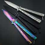 Butterfly in Knife Fly Dragon Coated Training Folding Knife Butterfly Not Sharp Butterfly No Edge Gift Practice Tools 