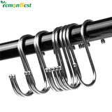 Powerful Stainless Steel S Shaped Hanger Hook Kitchen Bathroom Clothing Hanger Hooks Railing Clasp Holder Hooks For Pot Hanging