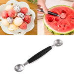 Stainless Steel Watermelon Slicer Fruit Knife Cutter And Ice Cream Ballers Melon Scoop Double Size Spoon Set Kitchen Tools 