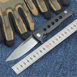 High Quality 58-60HRC D2 blade Steel + G10 handle bearing folding knife camping Hunting Survival Tactical knife EDC Utility tool