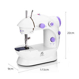 RU Portable Mini Sewing Machine with foot Dual Speed Double Thread Hand Pedal Sewing Machine with Light Electric Sewing Machines