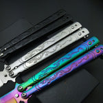 Butterfly in Knife Fly Dragon Coated Training Folding Knife Butterfly Not Sharp Butterfly No Edge Gift Practice Tools 