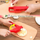 Garlic Press Slicer Mincer 2 In 1 Kitchen Ginger Presser Veggies Crusher Peeler Ricer With Cleaning Brush PP Chopper Tool Set