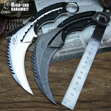 LCM66 karambit Mirror light scorpion claw knife outdoor camping jungle survival battle Fixed blade hunting knives self defense
