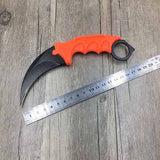 CS GO Counter Strike claw Karambit Knife Neck Knife with Sheath Tiger Tooth Real game Knife rainbow camping fix blade knife