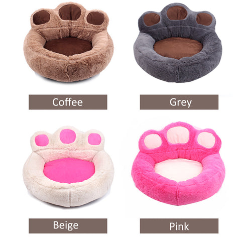 Warm Cotton Cat Dog Sofa Nest Basket Soft Pet Sofa Mat Bear Claw Shape Pet Dog Cat Bed for Small Dogs Cats Puppy Pet Accessories
