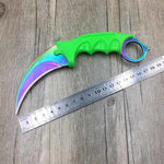 CS GO Counter Strike claw Karambit Knife Neck Knife with Sheath Tiger Tooth Real game Knife rainbow camping fix blade knife