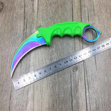 CS GO Counter Strike claw Karambit Knife Neck Knife with Sheath Tiger Tooth Real game Knife rainbow camping fix blade knife