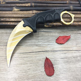 CS GO Counter Strike claw Karambit Knife Neck Knife with Sheath Tiger Tooth Real game Knife rainbow camping fix blade knife