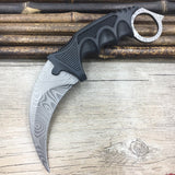 Sharp CS GO Counter Strike claw Karambit Knife Neck Knife with Sheath Tiger Tooth Real game Knife Damascus coating camping knife