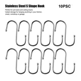 Powerful Stainless Steel S Shaped Hanger Hook Kitchen Bathroom Clothing Hanger Hooks Railing Clasp Holder Hooks For Pot Hanging