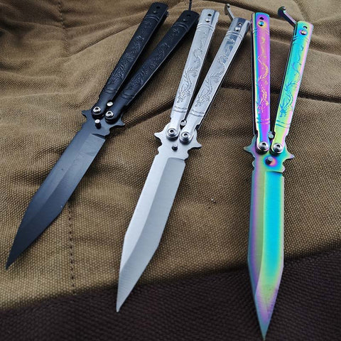 Butterfly in Knifes Tactical no edge dull blade Flying Dragon Trainer CS go Practice Knife Professional Players special Gift