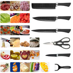 6pcs/set Kitchen Knife Set Professional Chef Sharp Knives Kitchen Fruit Knife with Storage Case Chef's Set Boxed Knife Sets