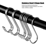 Powerful Stainless Steel S Shaped Hanger Hook Kitchen Bathroom Clothing Hanger Hooks Railing Clasp Holder Hooks For Pot Hanging