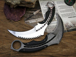 LCM66 karambit Mirror light scorpion claw knife outdoor camping jungle survival battle Fixed blade hunting knives self defense