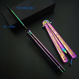 2 Styles Top Bamboo Carving Butterfly in Knife Survival Knifes EDC No Edge Practice knives Butterfly training Tools