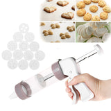 Cookie Press Kit Gun Machine Cookie Making Mold Cake Decor 13 Press Molds & 6 Pastry Piping Nozzles Cookie Tool Biscuit Maker