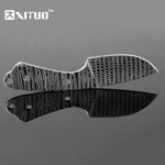 XITUO Damascus Pattern DIY Fixed Blade Knife Blanks Stainless Steel Hand Tools Pocket Survival Hunting Knife Jungle Self Defense