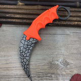 CS GO Counter Strike claw Karambit Knife Neck Knife with Sheath Tiger Tooth Real game Knife rainbow camping fix blade knife