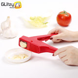 Garlic Press Slicer Mincer 2 In 1 Kitchen Ginger Presser Veggies Crusher Peeler Ricer With Cleaning Brush PP Chopper Tool Set