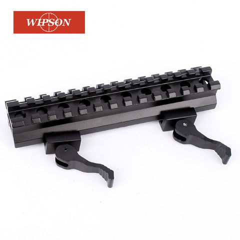 WIPSON Tactical Riser Mount Quick Detach Double Rail 20mm Standard Picatinny Rail For Hunting Rifle Airsoft Of Gun Accessories