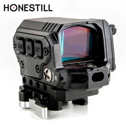 HONESTILL Airsoft Red Dot Reflex Sight Para Fuzil With IR Function For  Airsoft Rifles Hunting Scope R1X Reflex Red Dot Sight