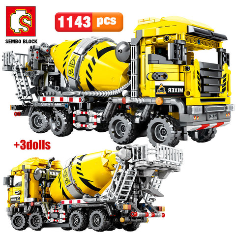 SEMBO BLOCK City Engineering Bulldozer Crane Technic Car Truck Excavator Roller Building Blocks bricks Construction Toys