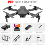 V4 WIFI FPV  Drone WiFi live video FPV 4K/1080P HD Wide Angle Camera Foldable Altitude Hold Durable RC Drone