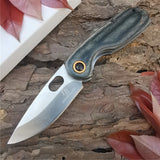 Outdoor Tactical Camping Hunting Survival Pocket Folding Knife  2.7" 5CR15MOV Blade Mini Knives Small Tool Wooden Handle
